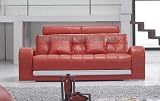 Dazzling Modern Contemporary Red Leather Sofa