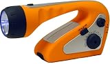 Kaito Super Bright 3-LED String-pulling Rechargeable Flashlight with AM/FM Radio, KA005