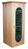 Vinotemp 250G-MERCURY 160 Bottle Mercury Oak Wine Cooler Cabinet with Oval Glass Door - White Oak