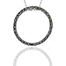 10k White Gold Black Diamond Circle Pendant (1/4 cttw), 18