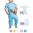 Rabbit Skins - Infant Interlock Lap Shoulder Long Legged Romper (4703)