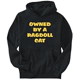 Hoodie Mens Black  OWNED by s Ragdoll  Cats