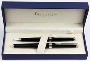 Stylo Plume Taille M + Stylo Bille, en ecrin Waterman.