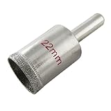 uxcell　ホールソー　ガラス用　穴鋸　穴開け　コアビット　カッター　ダイヤモンド粒子　大理石用　22mm直径　金属