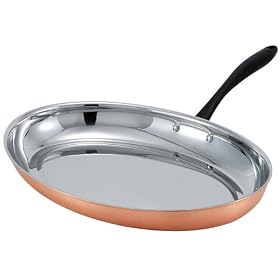 Marco Pierre White Copper Oval Fish Pan 38cm x 26cm