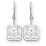 Sterling Silver Disney Winnie the Pooh Dangle Wire Earrings
