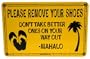Seaweed Surf Co. Please Remove Your Shoes Sign