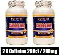 Scifit Caffine Capsules, 200 mg, 200-Count Bottle (Pack of 2)