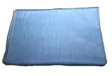 100% Alpaca Wool Baby Blanket Soft and Silky Natural Wool Mellow Baby Blue Color White Cross Weave