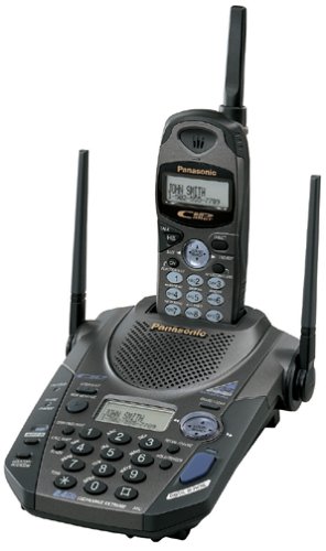Panasonic KX-TG2583B 2.4 GHz DSS Cordless Phone with Caller ID and Answering Device (Black)