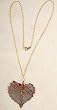Necklace - Cottonwood Leaf, Iridescent Pendant