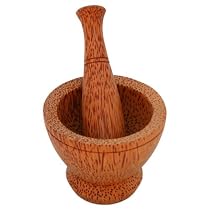 Handmade Coconut Wood Mortar and Pestle Set (Thailand)