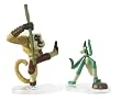 Kung Fu Panda Movies Battle Palace 2 Pack 2 Inch Tall Poseable Action Figures Playset : Master Monkey and Master Mantis