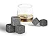Bcurb Whisky Stones Sipping and Chilling Rocks Ice Cubes Wine Scotch Beer Whiskey Cold Soapstone with Carrying Pouch. (Black Stone - 9 Pc)