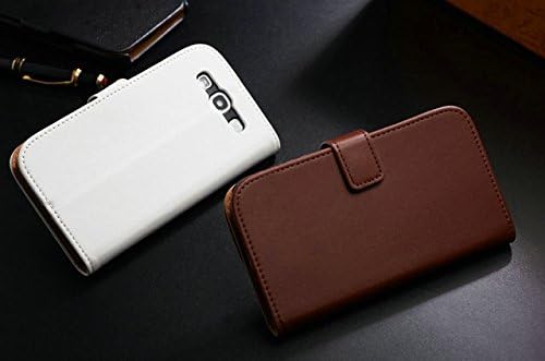 Samsung I9300 Galaxy S3 Low Profile Pu Leather Wallet Case / NEW (WHITE/A8)