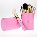 ACEVIVI 7 pcs Premium Kabuki Pink Makeup Brush Set Face Powder Foundation Eye Cosmetic Brush Kit with Roller Case
