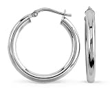 14k White Gold or Yellow Gold Hoop Earring