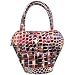Fontanelli Multi-color Stamped Italian Leather Handbag