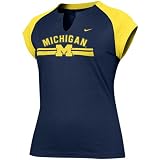 Nike Michigan Wolverines Navy Blue Ladies Tissue Raglan T-shirt