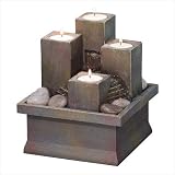 Tealight Pillar Tabletop Water Fountain