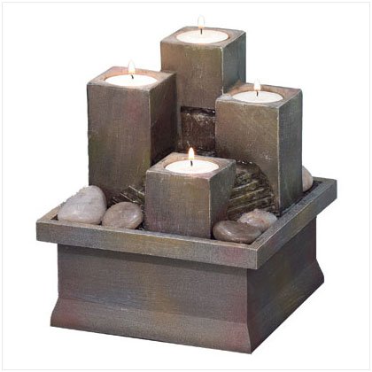 Tealight Pillar Water Fountain