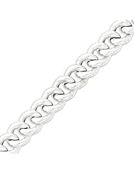 Sterling Silver Hollow Curb Chain - 7.75 Inch