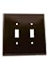 Leviton 85109 2-Gang Toggle Device Switch Wallplate, OverSized, Thermoset, Device Mount, Brown