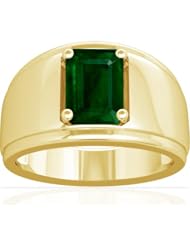 14K Yellow Gold Emerald Cut Emerald Solitaire Ring (GIA Certificate)