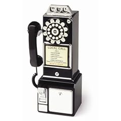 Retro Telefon 1950s DINER PHONE schwarz