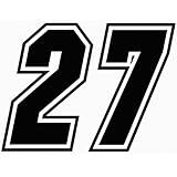 MSR Racing Standard Number I.D. Kit Sticker Sheets MX Motorcycle Graphic Kit Accessories - White/Black