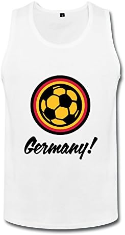 RUIFENG Men's Germany Football Soccer Circles Vintage Top- XL White