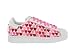 Adidas Women's Superstar II Hearts White/Red/Pink Casual Shoes