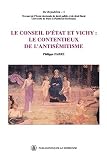 Revue Pub - Publications de la  / Le conseil d'etat et vichy : le contentieux de l'antisemitisme