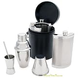 Luxurious Leather Travel Bar Set