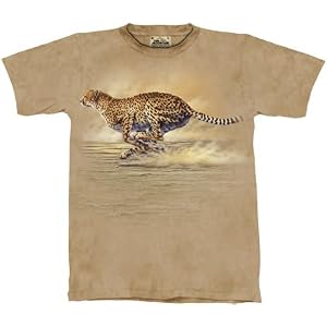 Running Cheetah T-shirt 100% Cotton Short Sleeve Shirt in Adult Sizes