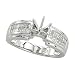 Jewelry : 14K White Gold 1/2 ct. Princess Cut Diamond Semi Mount Engagement Ring