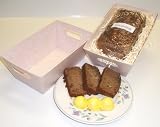 Scott's Cakes Zucchini Bread in a Pink Victorian Tray