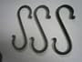 Wrought Iron Hook Medium "S"- Lot 3 Hand Made