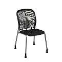 Deluxe Space Flex Visitors Chair With Glides (2 Pack) - Raven