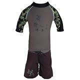 Offshore, Boy's UPF50+, UV Protective 2 Piece Set: Short Sleeve Top (Rashguard) & Shorts