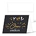 Cheers and Congratulations Card â€“ Blank Celebratory Greeting Fold Over Cards & Envelopes â€“ For Birthdays, Holidays, Business | 25 per Pack | A2 â€“ 4.25 x 5.5â€ When Folded (Black)