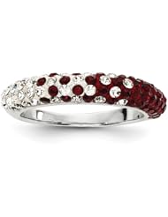 Sterling Silver Swarovski Elements Tuscaloosa Spirit Domed Ring