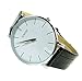 SINOBI Men's 9140G Two Hands White Dial Black Leather Ultra Thin Wrist Watch