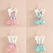 Weixinbuy Girls Clothes Sets Sleeveless T-Shirts Plaid Shorts Vest Summer