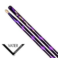 Vater Colour Wrap 5a Wood Tip Drum Sticks - Purple Optic from Vater
