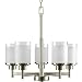 Progress Lighting P4459-09 5-Light Alexa Chandelier, Brushed Nickel