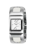 DKNY Stainless Steel Ladies White Dial & White Patent Leather Strap Watch