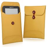 BoxWave Manila Amazon Kindle Touch Leather Envelope - Premium Grade Genuine Leather Carrying Sleeve, Unique Envelope Pouch / Bag Design - Amazon Kindle Touch Cases and Covers