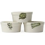 Signature Housewares Veggies 3-Piece Assorted Ramekin Set in Gift Box