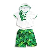 Isababies - Infant Boys Bathing Suit And Coverup, Green, White